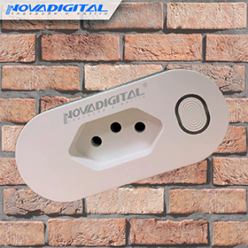 Tomada Wi-fi Inteligente Com Medidor de Consumo - NOVA DIGITAL (Similar Sonoff)